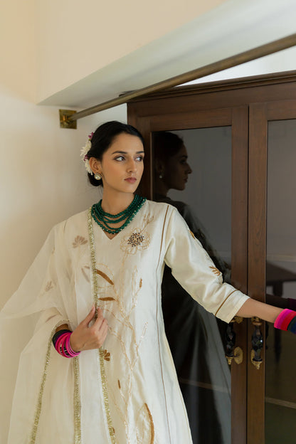 Shwetara Kurta and Sheer Pants Set