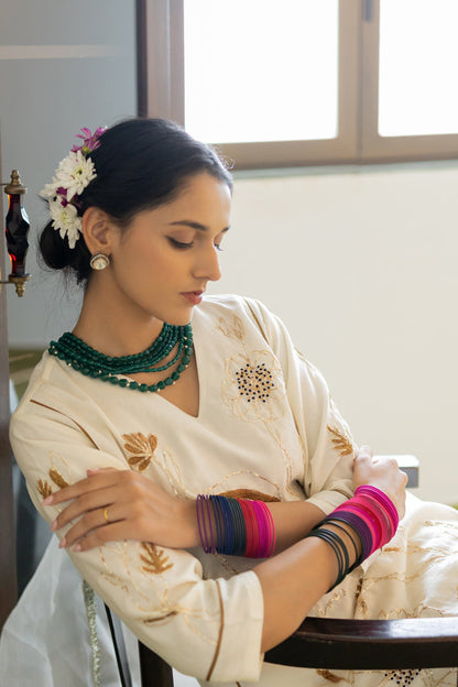 Shwetara Kurta and Sheer Pants Set