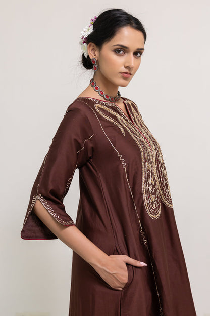Dhaaraa Paisely Kurta and Sheer Pants Set