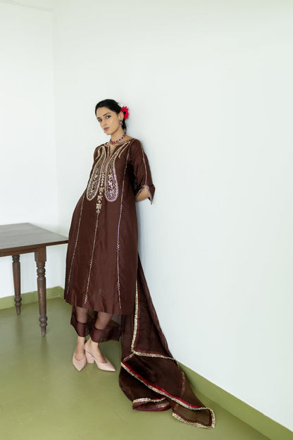 Dhaaraa Paisely Kurta and Sheer Pants Set