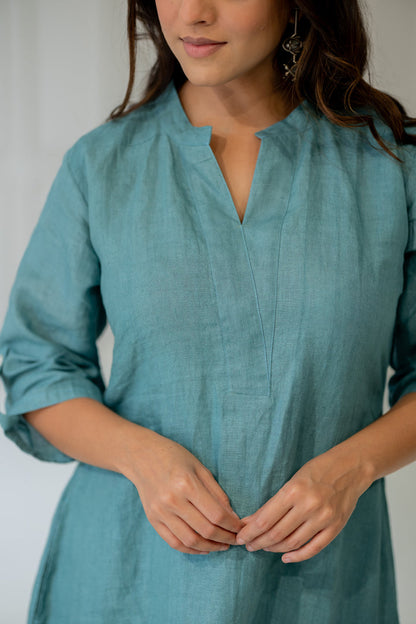 Paradiso Linen Kurta Set with Dupatta