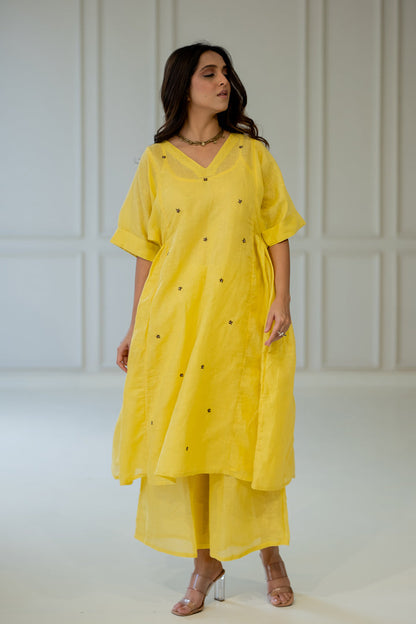 Marigold Linen Kurta Set