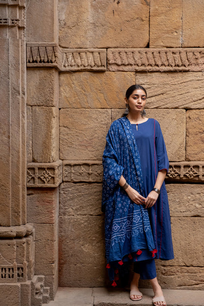 Midnight blue kurta set