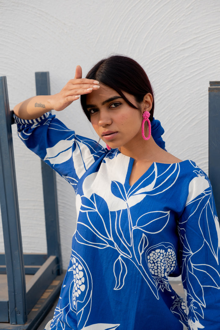 Blue Anaar Kurta and Pants Co-Ord
