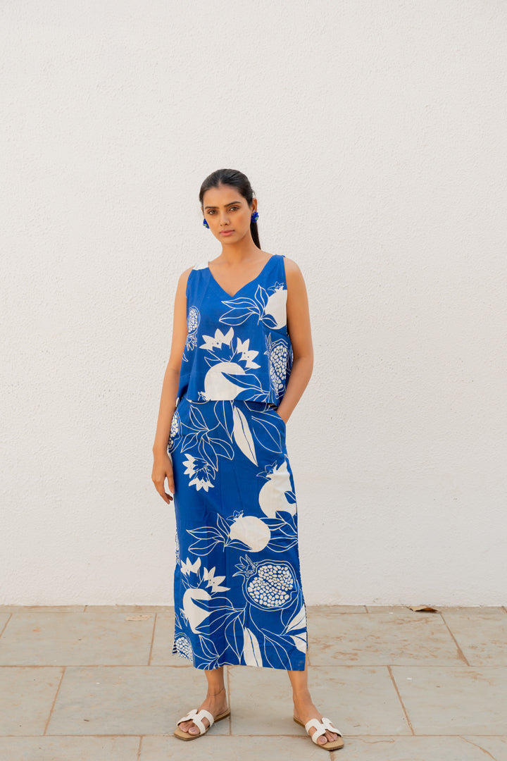 Blue Anaar Skirt Co-Ord