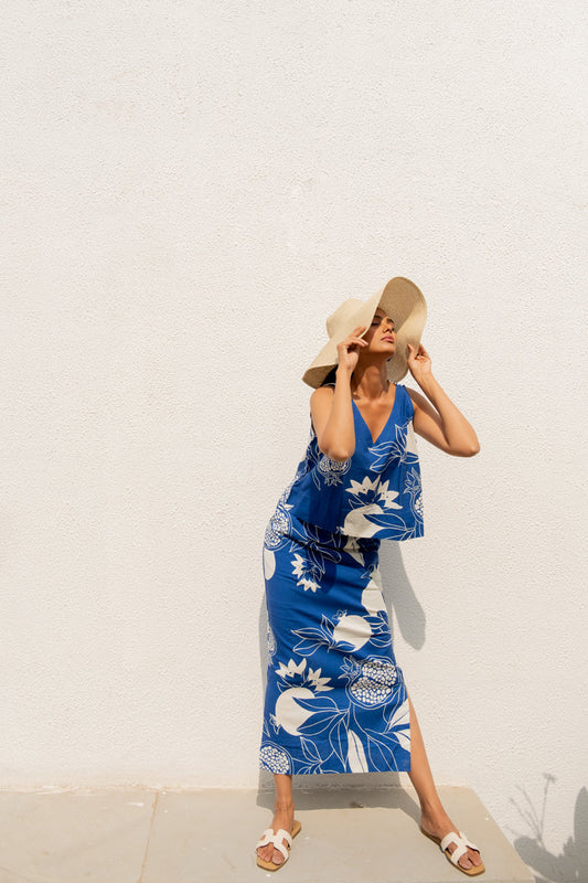 Blue Anaar Skirt Co-Ord