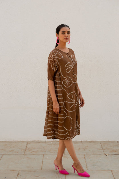 Rosewood Bandhani Dress