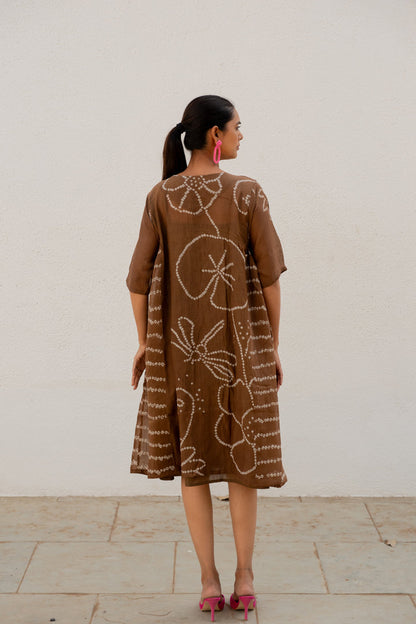 Rosewood Bandhani Dress