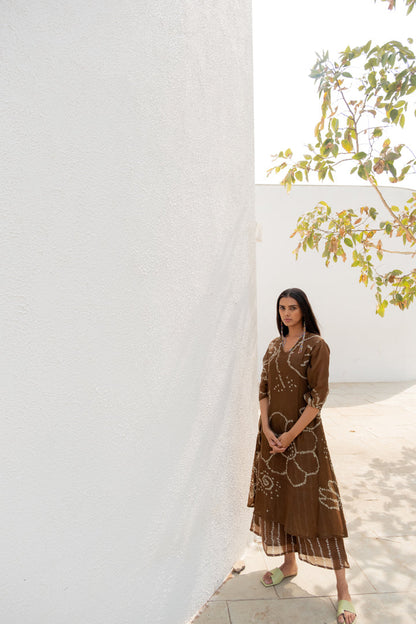 Rosewood Bandhani Kurta