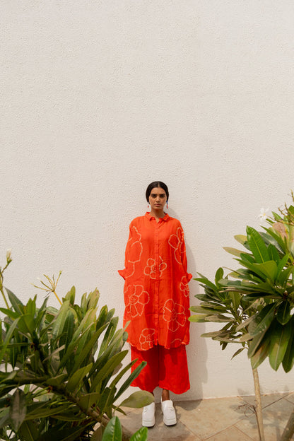 Burnt Orange Bandhani Tunic