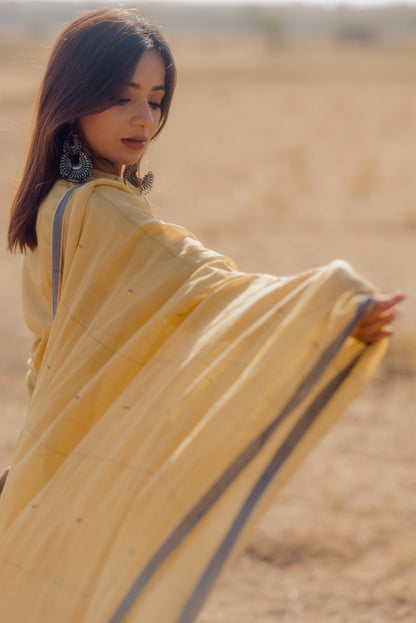 Ochre Jaamdani Dupatta