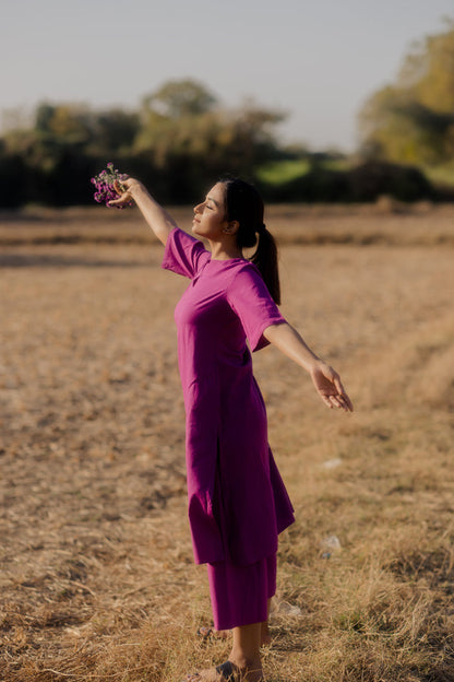 Plum Purple kurta set