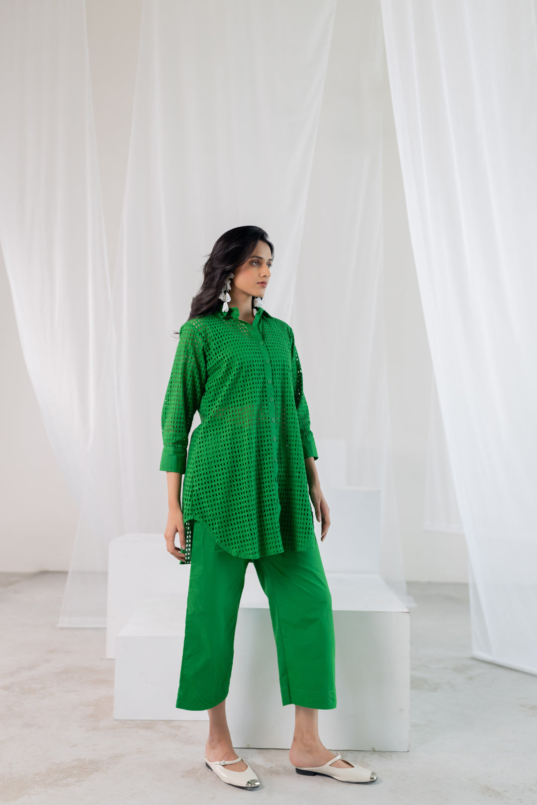 Emerald Lattice Shirt