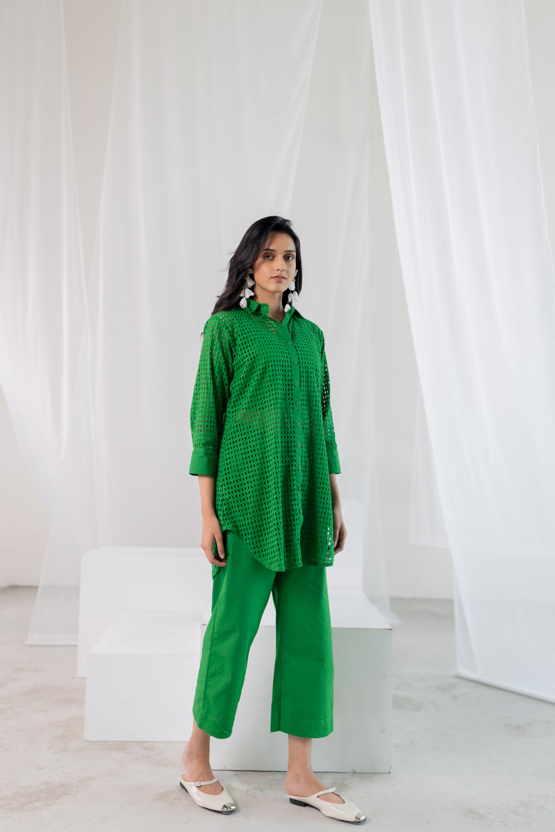 Emerald Lattice Shirt