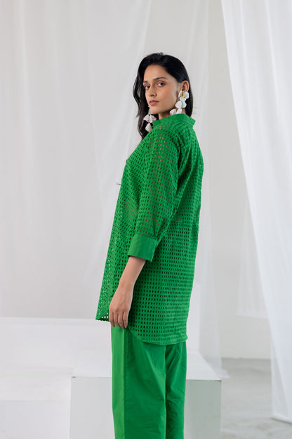 Emerald Lattice Shirt