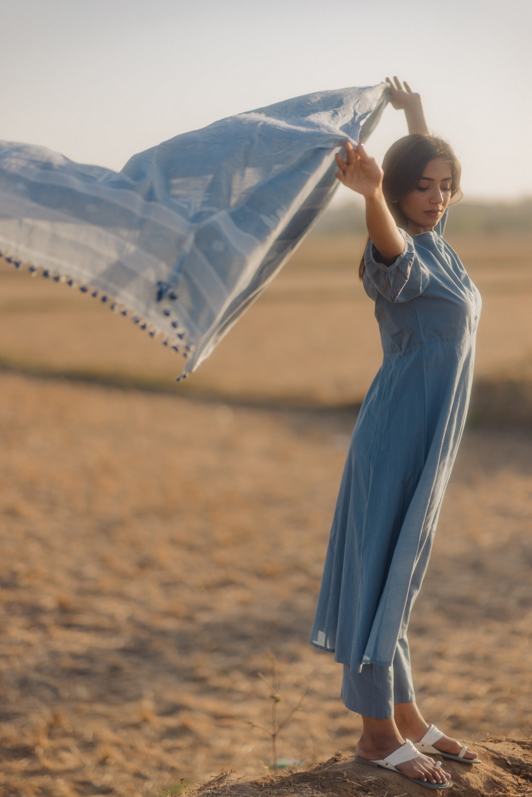 Ash grey Dupatta