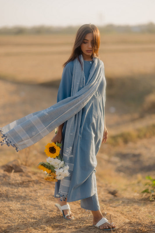 Ash grey Dupatta
