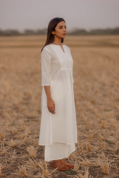 Crisp white kurta set