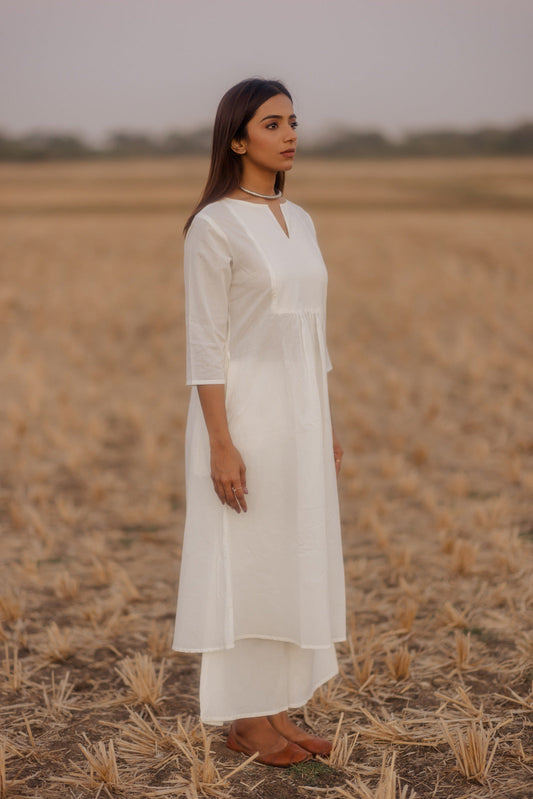 Crisp white kurta set