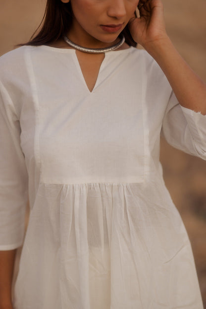 Crisp white kurta set
