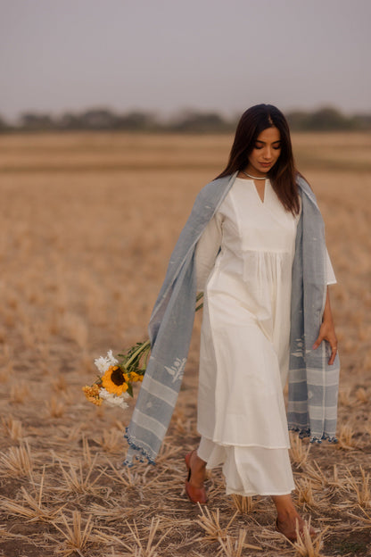 Crisp white kurta set