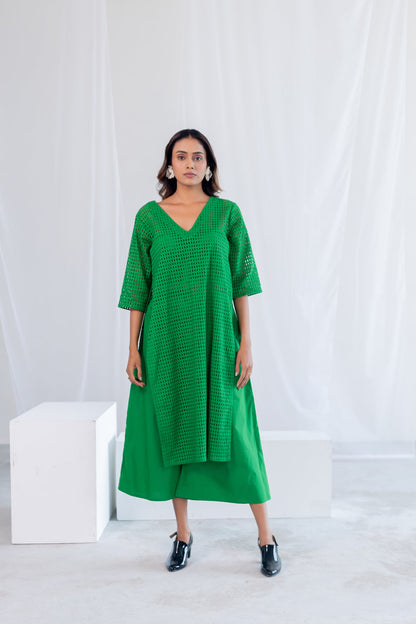 Emerald Eyelet Kurta