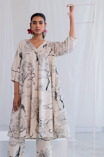 Alabaster Safari Kurta