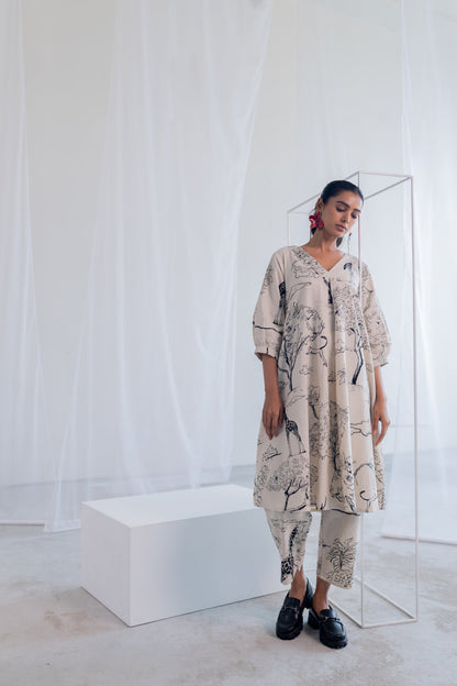 Alabaster Safari Kurta Set