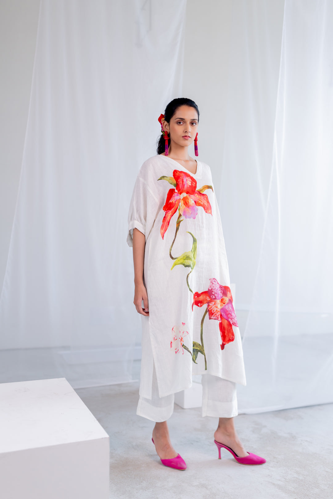 Orchids Frost Kurta