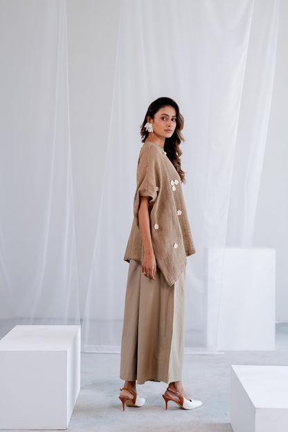 Almond Mesh Kaftan Co-Ord