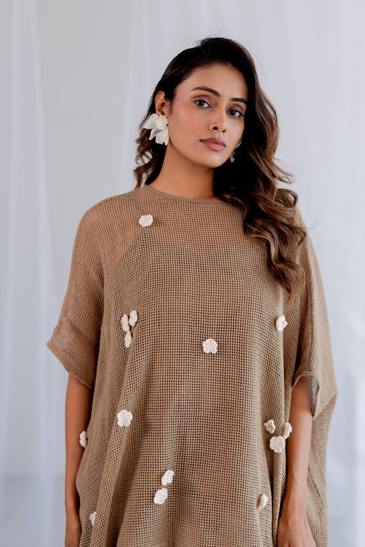 Almond Mesh Kaftan
