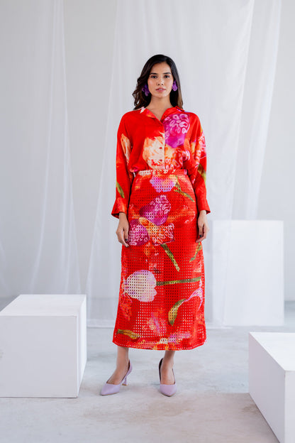 Scarlet Sundown Skirt Set
