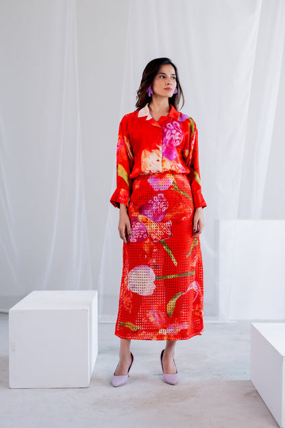 Scarlet Sundown Skirt Set