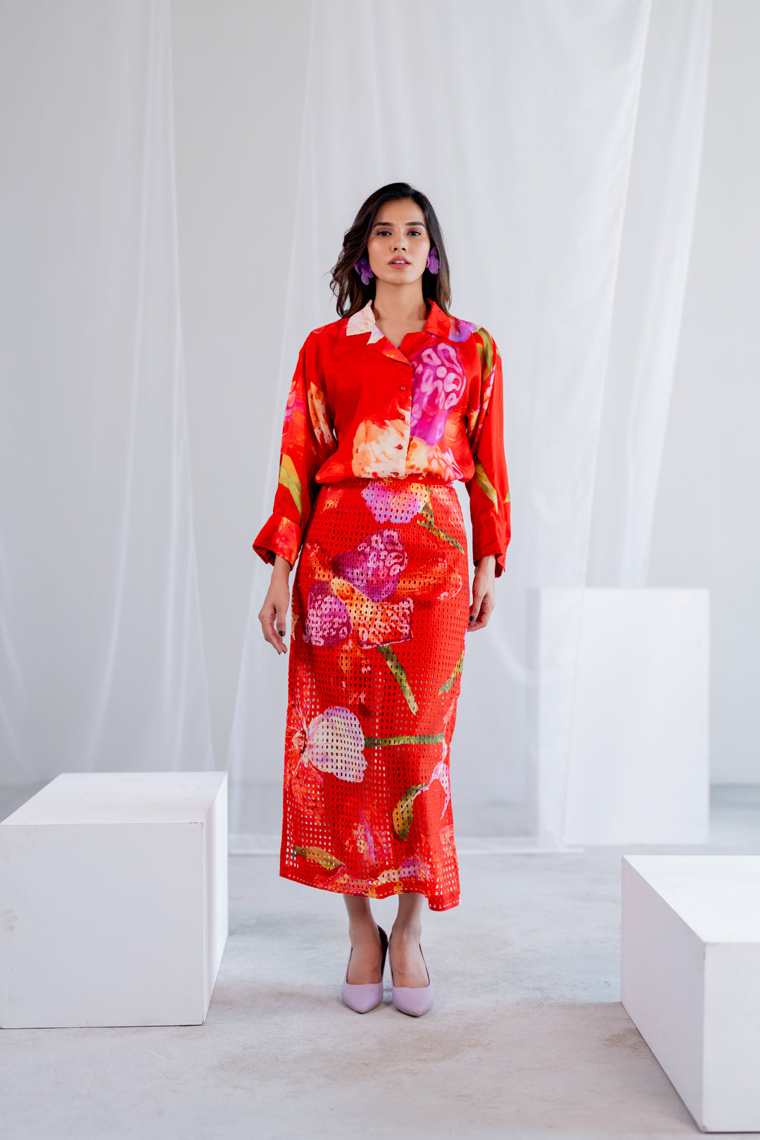 Scarlet Sundown Skirt Set