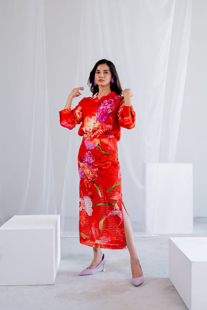 Scarlet Sundown Skirt Set