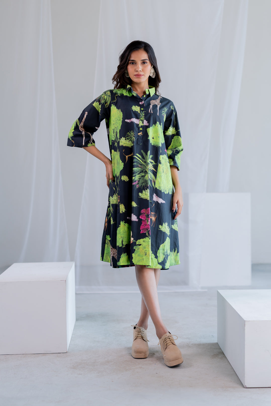 Masai Safari Poplin Dress