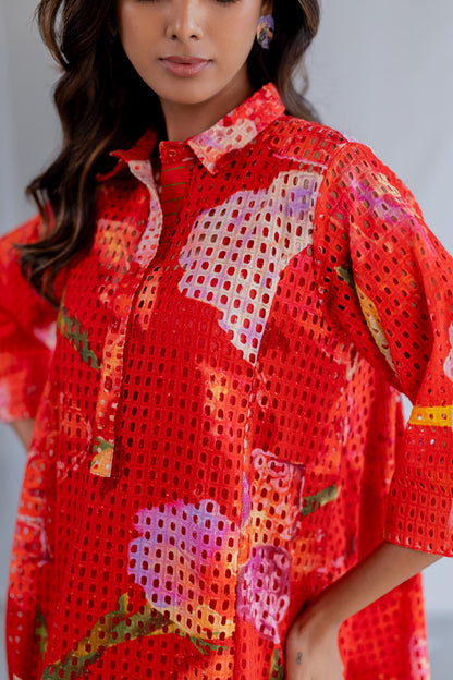 Vermilion Orchids Dress