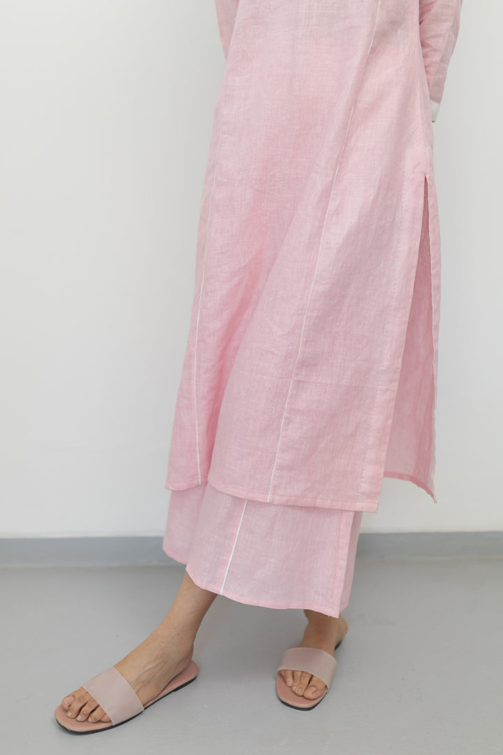 Bubblegum Linen Kurta
