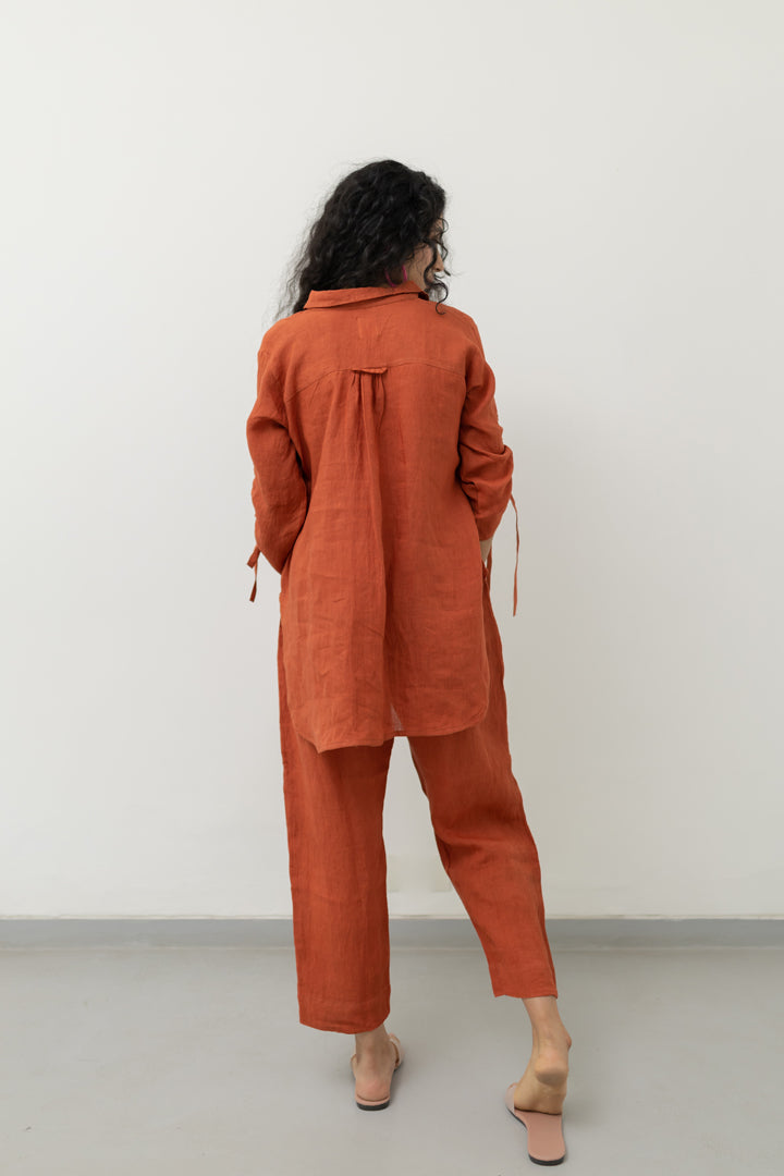 Ginger Orange Linen Co-ord