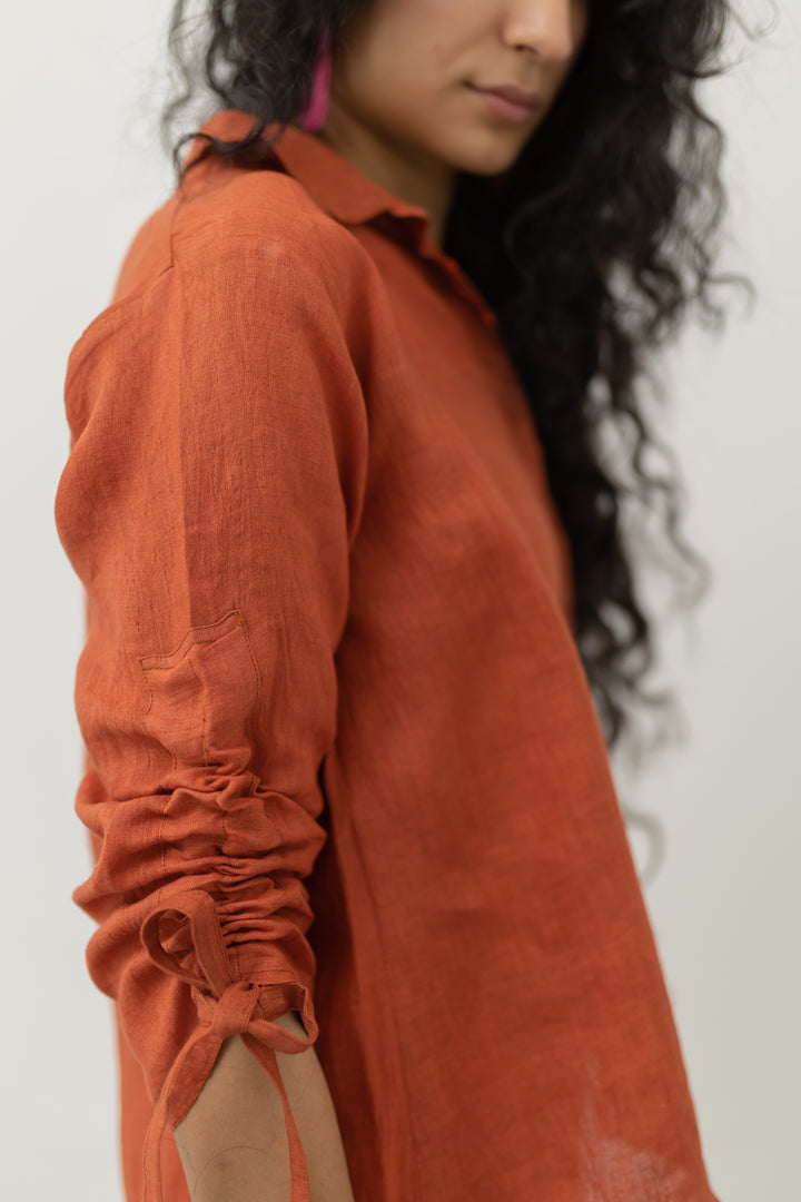 Ginger Orange Linen Co-ord