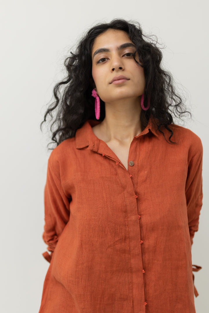 Ginger Orange Linen Co-ord