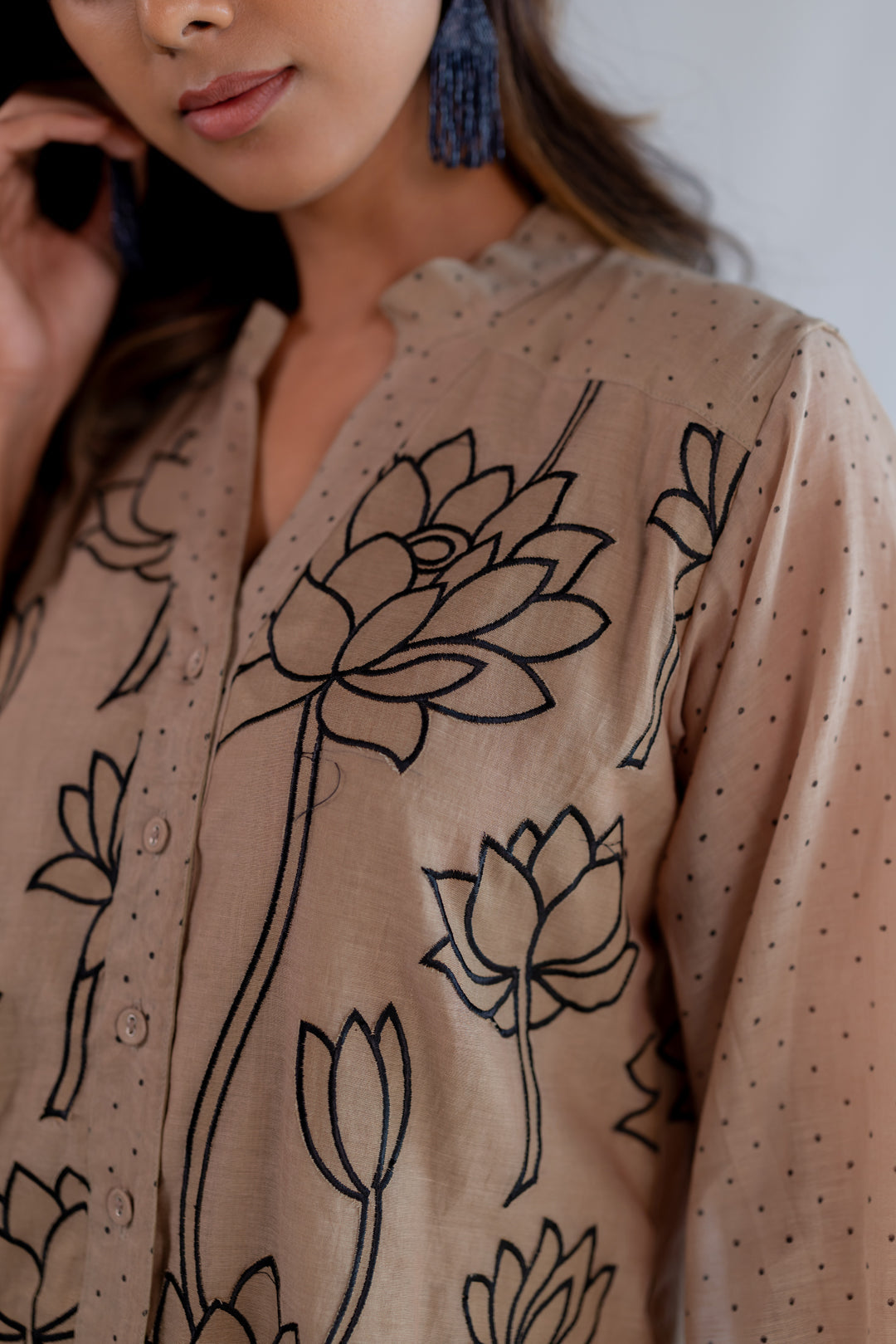 Sand Lotus Tunic Set
