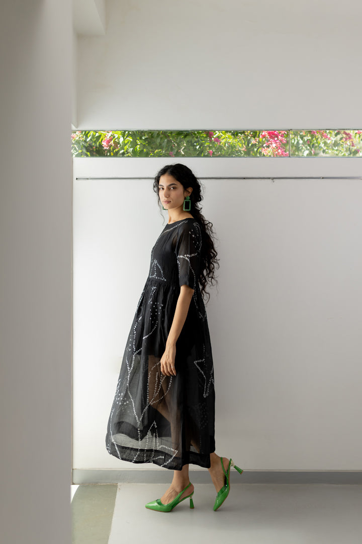Black Bandhani Dress