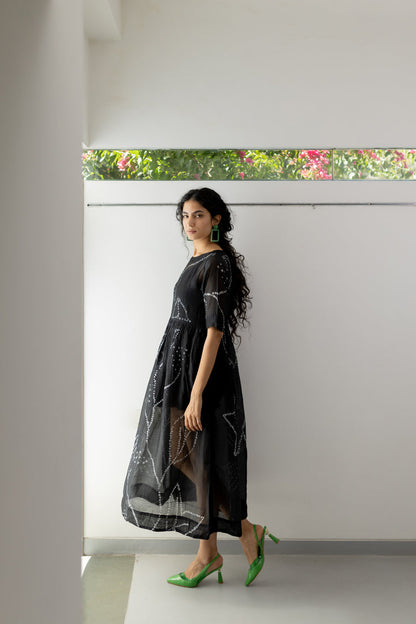 Black Bandhani Dress