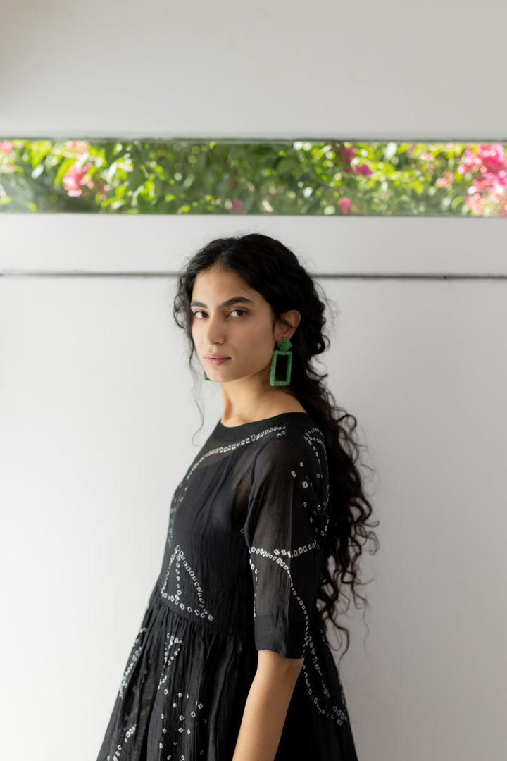 Black Bandhani Dress