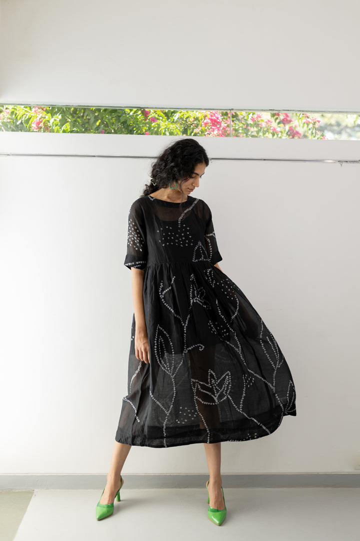Black Bandhani Dress
