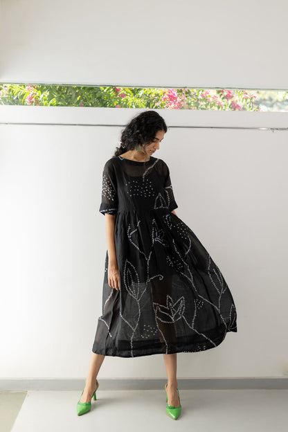 Black Bandhani Dress