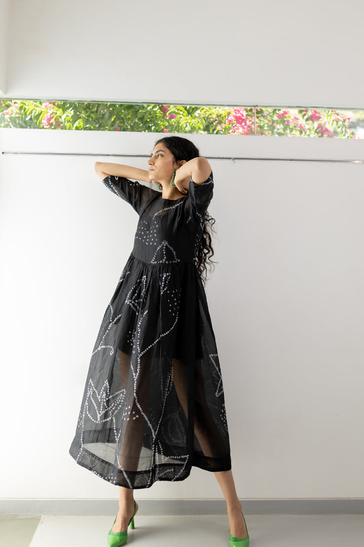Black Bandhani Dress