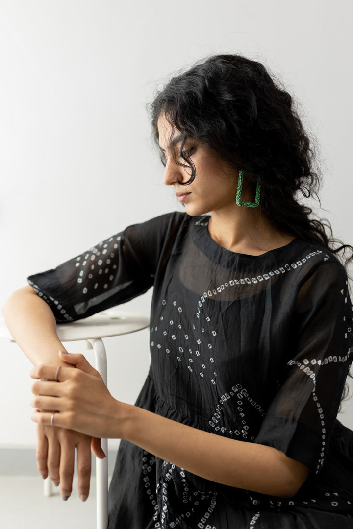 Black Bandhani Dress