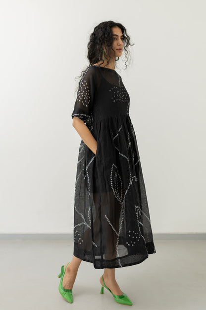Black Bandhani Dress